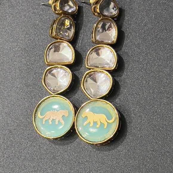 Mint green earrings - Picture 3 of 4